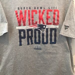 New England Patriots Super Bowl LIII t-shirt.